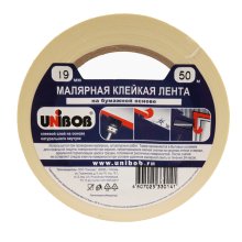 Лента малярная 19 мм.*50м UNIBOB белый